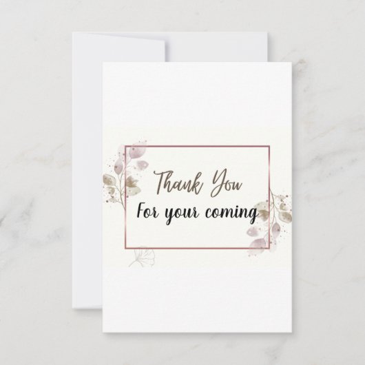 Dankkaartjes waterverf eucalyptus element. bedankkaart (Voorkant)