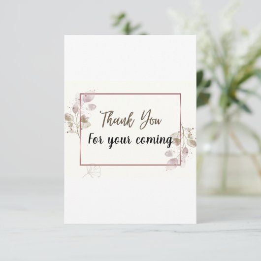 Dankkaartjes waterverf eucalyptus element. bedankkaart (Staand voorkant)