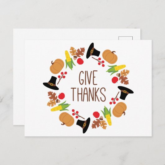 Dankkrans Briefkaart (Voorkant / Achterkant)