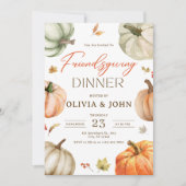 Dankmaaltijd Eten Thanksgiving Pompoen Herfst Kaart (Voorkant)