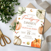 Dankmaaltijd Eten Thanksgiving Pompoen Herfst Kaart