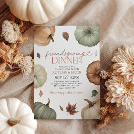 Dankmaaltijd met vrienden Thanksgiving Pompoen Her Kaart