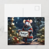 Danksagung der kl. Ratte Briefkaart (Voorkant / Achterkant)