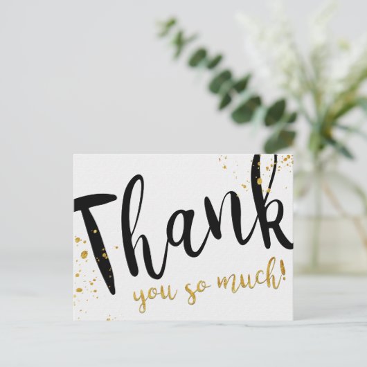 Danksagungskarte *Thank You* auf Englisch Briefkaart (Staand voorkant)