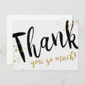 Danksagungskarte *Thank You* auf Englisch Briefkaart (Voorkant / Achterkant)