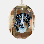 DANKSEGGINGS AUSTRALIAN SHEPHERD KERAMISCH ORNAMENT (Rechts)