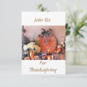 **DANKSEGGINGSFEestJE OF DINER** UITNODIGING (Staand voorkant)