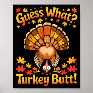 Danksgiving Grappig Raad Wat Kalkoen Kont Grappige Poster