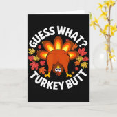 Danksgiving Grappig Raad Wat Kalkoen Staart Grappi Kaart (Gele Bloem)