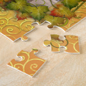 Danksgiving Herfst Esdoornblad en Zonnebloem Legpuzzel (Zijkant)