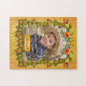 Danksgiving Herfst Esdoornblad en Zonnebloem Legpuzzel (Horizontaal)
