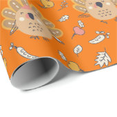 Danksgiving Herfst Kalkoen Cadeaupapier (Rol Hoek)