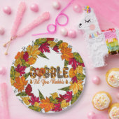 Danksgiving Herfst Papieren Bordje (Feest)