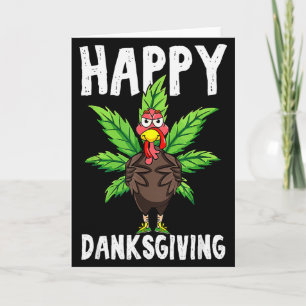 Danksgiving Onkruid Gelukkige Danksgiving Kalkoen  Kaart