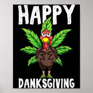 Danksgiving Onkruid Gelukkige Danksgiving Kalkoen Poster