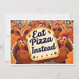 Danksgiving vegetarische familiebijeenkomst feestdagenkaart
