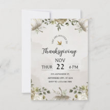 Danksgiving vieren met onze uitnodiging voor een r