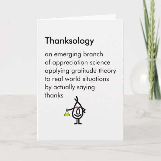 Danksologie Een grappig dankgedicht Kaart (Voorkant)