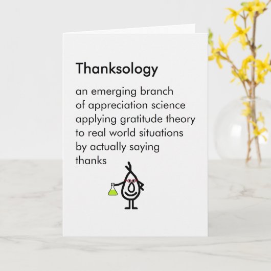 Danksologie Een grappig dankgedicht Kaart (Gele Bloem)