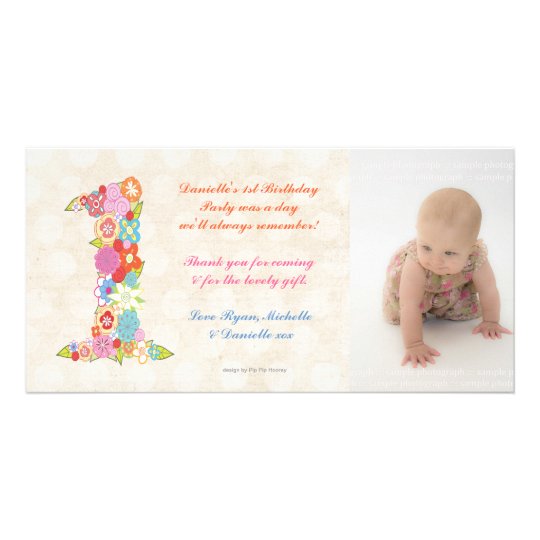 Dankt de 1st Verjaardag van het Baby van babys u Kaart