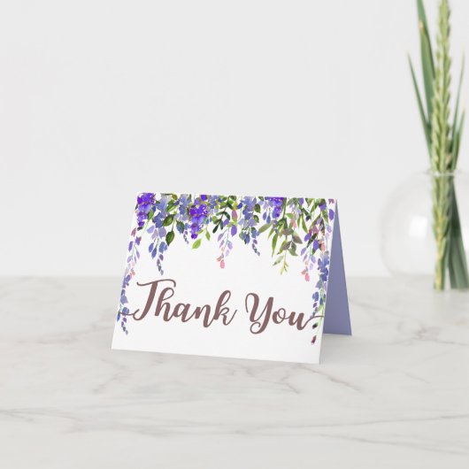 Dankt de BloemenDaling van Wisteria u Bedankkaart (Voorkant)