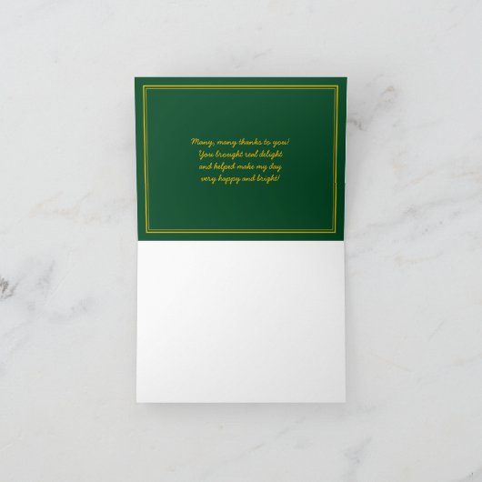 Dankt de Gouden Bar mitswa van Forest Green u Bedankkaart (Binnen)