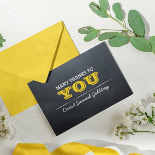 Dankt de Gouden Bar mitswa van het bord u nota Bedankkaart