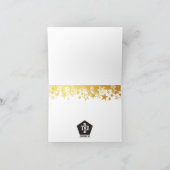 Dankt de gouden de sterrenwerknemer van Faux u Bedankkaart (Binnen)