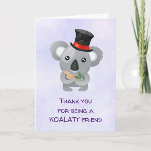 Dankt de Leuke Koala van de Woordspeling van de Bedankkaart