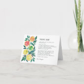 Dankt de Moderne Verjaardag van de Citrusvruchten Bedankkaart (Voorkant)