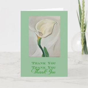 Dankt de Witte Cala Lelie van Georgia O'Keeffe u Bedankkaart