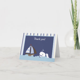 Dankt de Witte Gevouwen Walvis van de PARTNER AHOY Bedankkaart