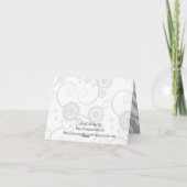 Dankt de Zwarte & Witte Gestreepte Druk van vette Bedankkaart (Achterkant)