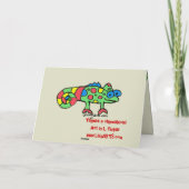 Dankt een Kameleon danken u kaarden Bedankkaart (Achterkant)