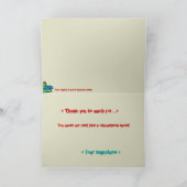 Dankt een Kameleon danken u kaarden Bedankkaart (Binnen)