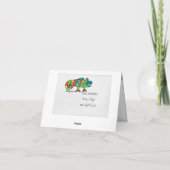 Dankt een Zwarte van het Kameleon dank u Notecards Bedankkaart (Achterkant)