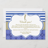 Dankt het Blauwe Goud van het golf u kaardt Baby Bedankkaart (Voorkant)