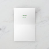 Dankt het groene witte de winterhuwelijk van de bedankkaart (Binnen)