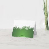 Dankt het groene witte de winterhuwelijk van de bedankkaart (Achterkant)