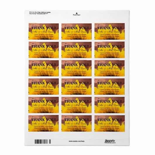 Dankt het Houten Rustieke Huwelijk van de Etiket (Full Sheet)