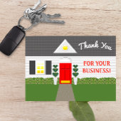 Dankt het Leuke Huis van de makelaar in onroerend Bedankkaart