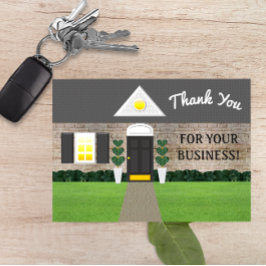 Dankt het makelaar in onroerend goed Vergoelijkte Bedankkaart