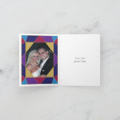 Dankt het moderne huwelijk van de abstracte bedankkaart (Binnen)