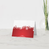 Dankt het rode witte de winterhuwelijk van de bedankkaart (Achterkant)