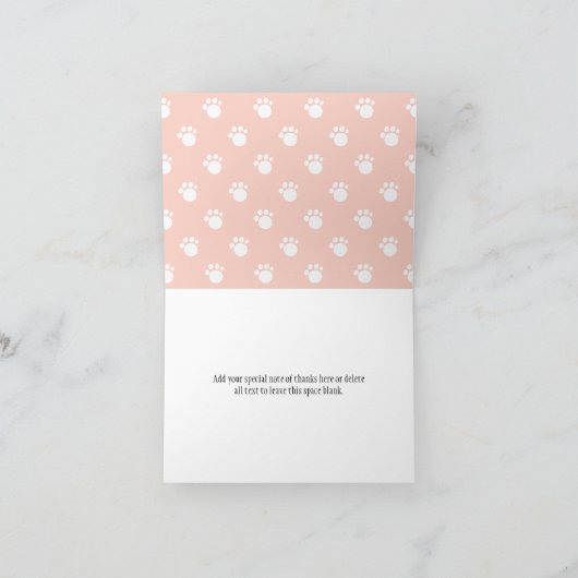 Dankt het Roze Baby shower van de Luiers van de Bedankkaart (Binnen)