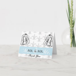 Dankt het Vrolijke Huwelijk van de Bruidegom van Bedankkaart