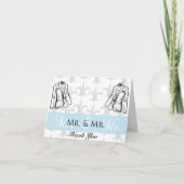 Dankt het Vrolijke Huwelijk van de Bruidegom van Bedankkaart (Voorkant)