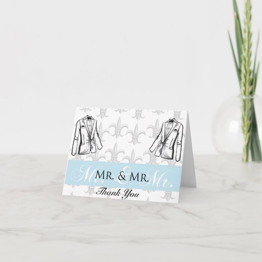 Dankt het Vrolijke Huwelijk van de Bruidegom van Bedankkaart (Voorkant)