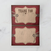 Dankt het Westerne Hobbelpaard van de cowboy u Bedankkaart (Binnen)