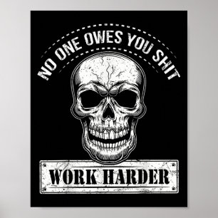 Dankt je harde motivatie grap  poster